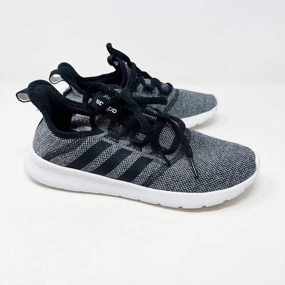 Adidas Womens 6 Black Gray Cloudfoam Pure 2.0 Running Shoes Sneakers Athletic - Picture 1 of 11